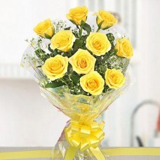 Bright Yellow Roses Bouquet